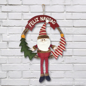 Decoração de natal quente de Natal decoração de Papai Noel decoração de enforcamento de parede